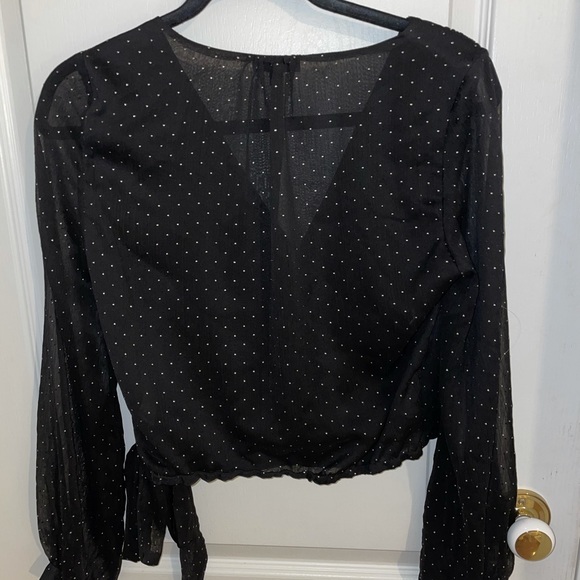 Black Tie Up Shirt - Picture 2 of 2